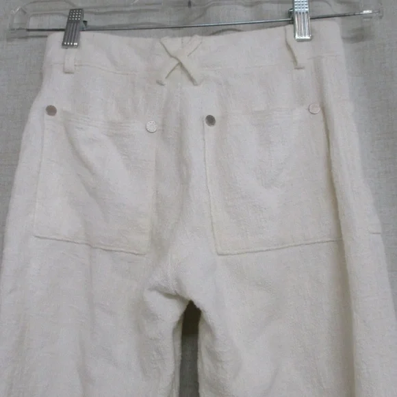 Chanel Cruise Cotton Tweed Cream Lace-Up Trousers 34 - Picture 3 of 7